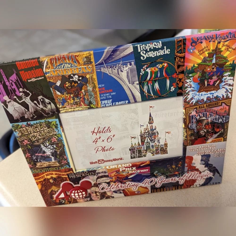 Disney Parks Magic Kingdom 40th Anniversary 4x6 picture frame